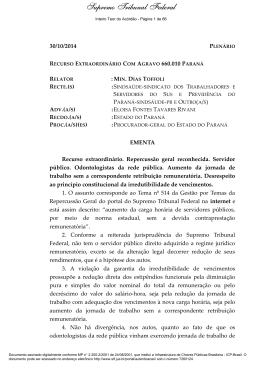Inteiro Teor do Ac&oacute;rd&atilde;o - Supremo Tribunal Federal