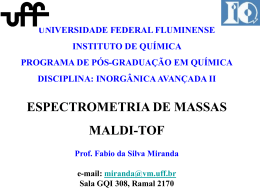 maldi-tof - Universidade Federal Fluminense
