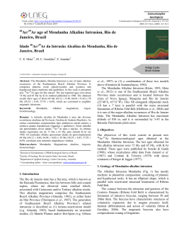 39 Ar age of Mendanha Alkaline Intrusion, Rio de Janeiro