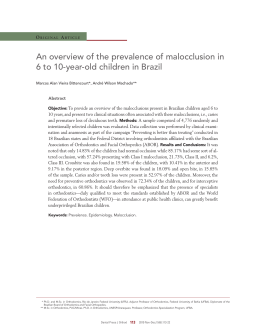 An overview of the prevalence of malocclusion in 6 to
