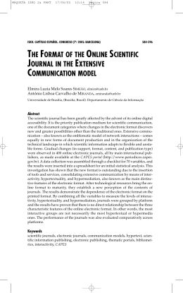 THE FORMAT OF THE ONLINE SCIENTIFIC JOURNAL IN