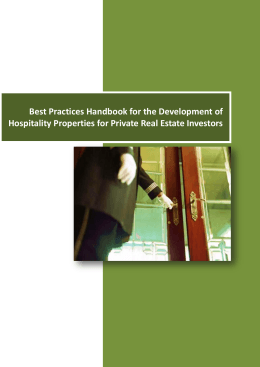 Best Practices Handbook for the Development of