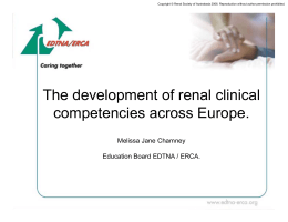 The development of renal clinical competencies across Europe.