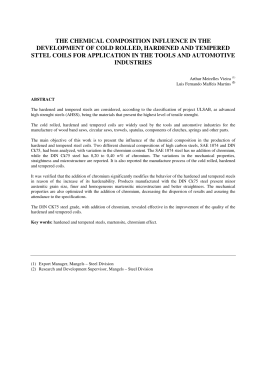 Estudo sobre a influ&ecirc;ncia da composi&ccedil;&atilde;o qu&iacute;mica no