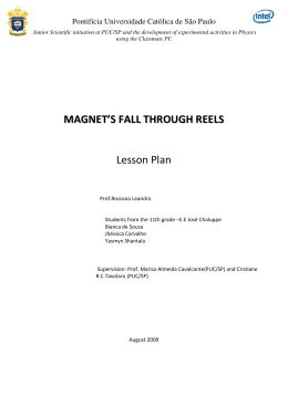 MAGNET`S FALL THROUGH REELS Lesson Plan - PUC-SP