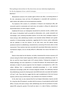 Host-pathogen interactions in Mycobacterium ulcerans infections