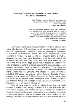 Guiomar Torrez&atilde;o ou mem&oacute;ria de uma mulher de letras oitocentista