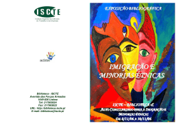 IMIGRA&Ccedil;&Atilde;OE MINORIAS&Eacute;TNICAS