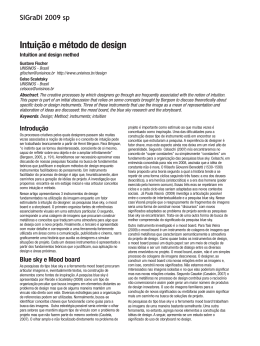SIGraDi 2009 sp Intui&ccedil;&atilde;o e m&eacute;todo de design