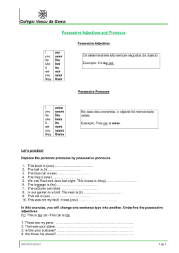 Possessive Adjectives and Pronouns