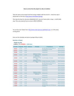 How to arrive from the airport to a Bus to Coimbra