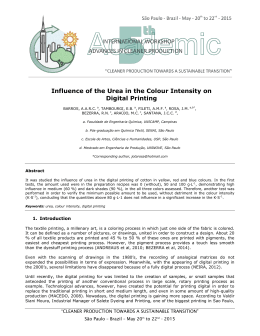 Influence of the Urea in the Colour Intensity on Digital Printing