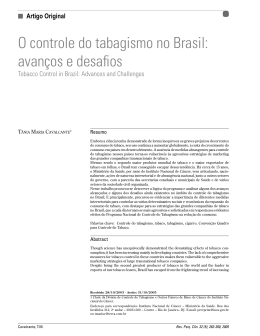 O Controle do Tabagismo no Brasil. - COPPT