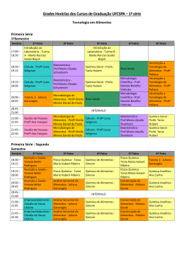Grades Hor&aacute;rias dos Cursos de Gradua&ccedil;&atilde;o UFCSPA &ndash; 1&ordf; s&eacute;rie