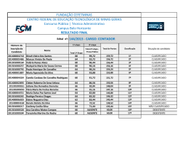 Edital n&ordm;: 144/2013 - CARGO: CONTADOR FUNDA&Ccedil;&Atilde;O - cefet-mg
