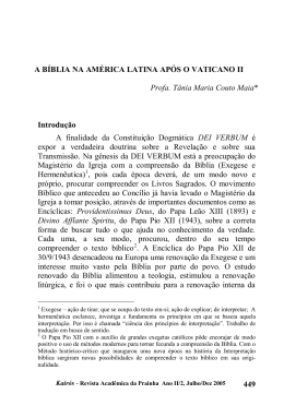 A Bíblia na América Latina após o Vaticano II