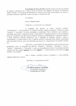 Francinaldo de Sousa da Silva interp&ocirc;s recurso em face