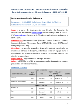 Doutoramento em Ci&ecirc;ncias do Desporto