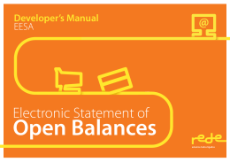 EESA – Electronic Statement of Open Balances