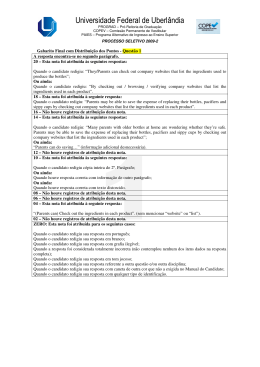 Gabarito - Diretoria de Processos Seletivos