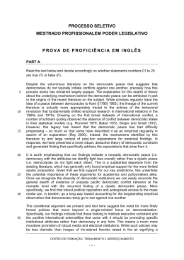 Prova de Ingl&ecirc;s