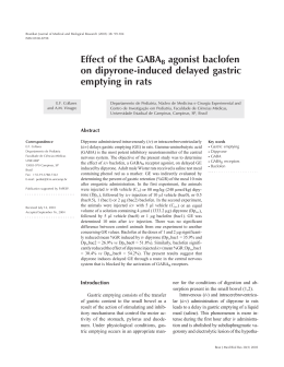 Effect of the GABAB agonist baclofen on dipyrone