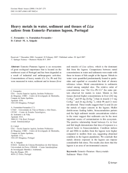 Heavy metals in water, sediment and tissues of Liza saliens from