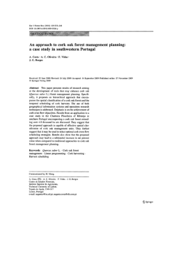 An approach to cork oak forest management planning: a case study