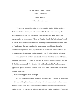 English Version of Guidelines for Visiting Professors