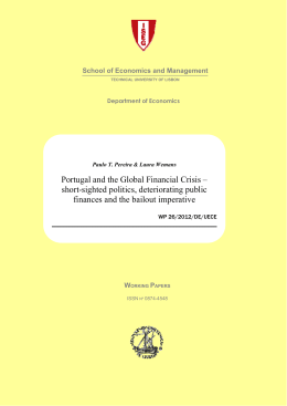Portugal and the Global Financial Crisis &ndash; short-sighted