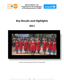 Key Results and Highlights 2011