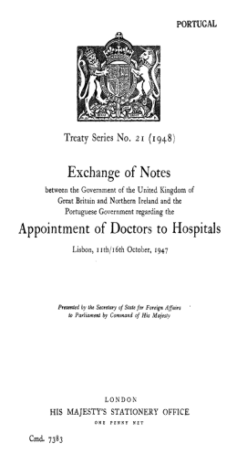 Exchange of Notes - UK Treaties Online