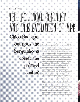 Chico Buarque: out goes the barquinho, in comes the political content