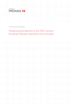 Preserving architecture of the 20th century: the - Proarq