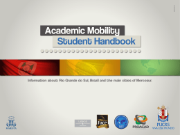 Student Handbook Academic Mobility