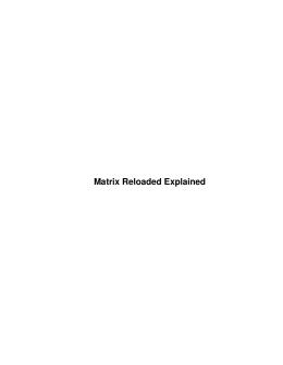 1 The Matrix: Reloaded Explained