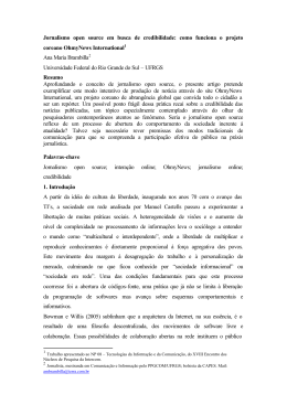 Jornalismo open source em busca de credibilidade: como