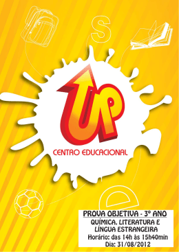PROVA OBJETIVA - 3&ordm; ANO