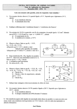Teste4 de Aplica&ccedil;&otilde;es de Electr&oacute;nica