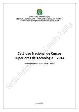 Catálogo Nacional de Cursos Superiores de