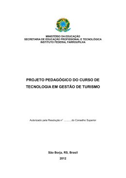 PPC TECNOLOGIA EM GEST&Atilde;O DE TURISMO