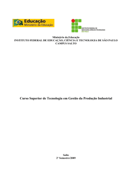 Curso Superior de Tecnologia em Gestão da Produção