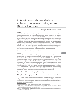 A fun&ccedil;&atilde;o social da propriedade ambiental como concretiza&ccedil;&atilde;o dos