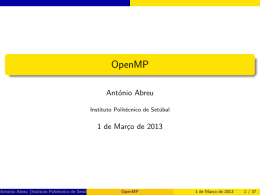 Intro to openMP - Instituto Politécnico de Setúbal