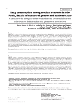Drug consumption among medical students in S&atilde;o Paulo