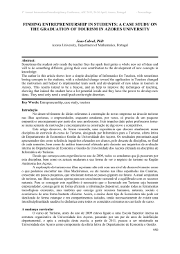 a case study on the graduation of tourism in azores university