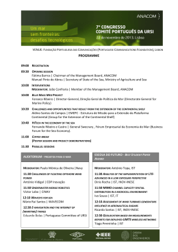 Programme - 7th Congress of the Portuguese Committee