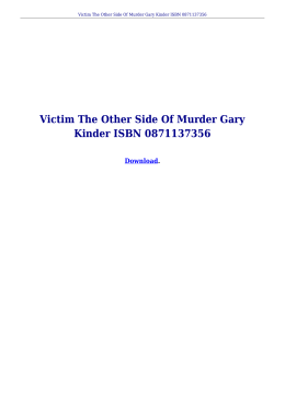 Victim The Other Side Of Murder Gary Kinder Isbn 0871137356 PDF
