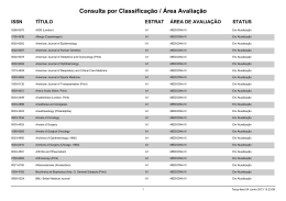 Consulta por Classificação / Área Avaliação