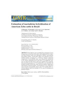 Estimation of taurindicine hybridization of American Zebu cattle in
